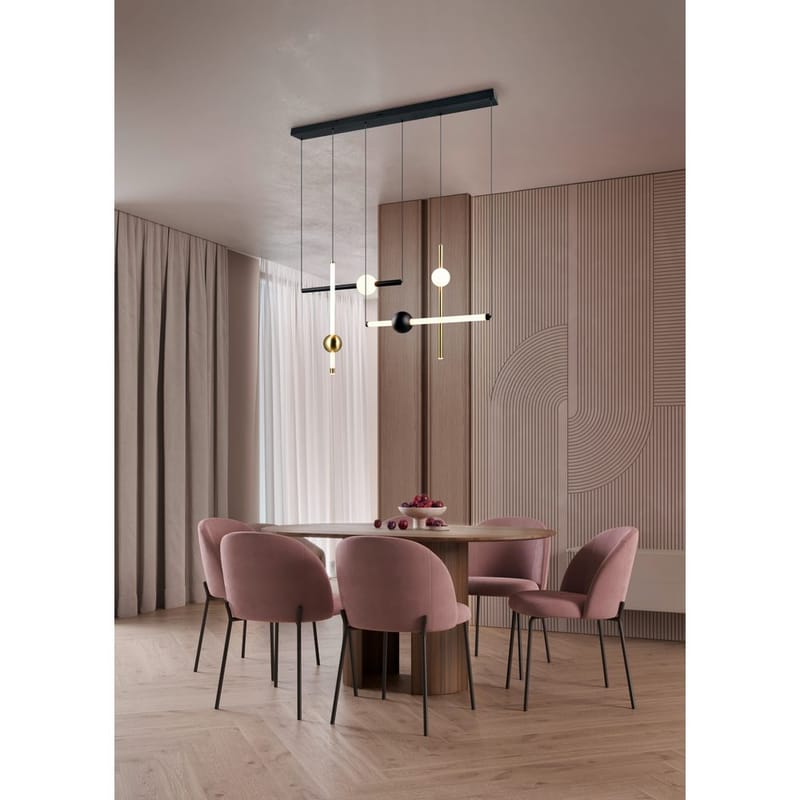 Pendellampe TRIO Melita - 110 cm/Matt svart - Belysning - Innendørsbelysning & Lamper - Vinduslampe