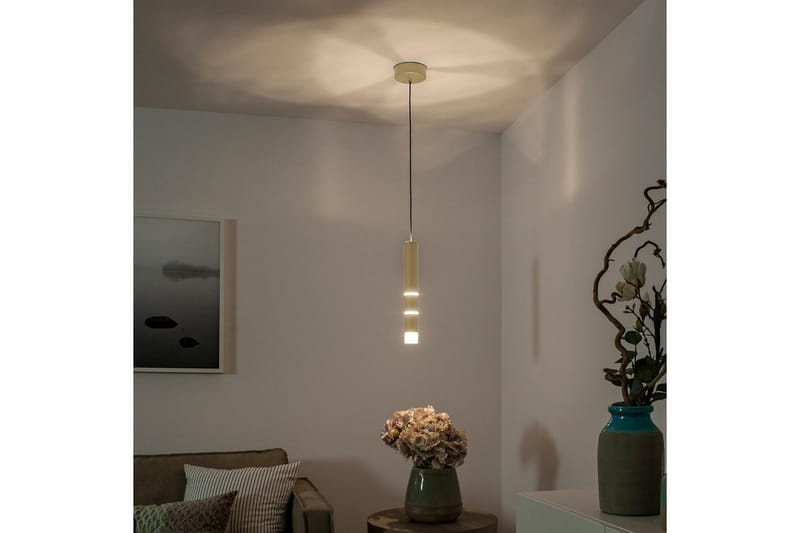 Pendellampe Pure Vega - 12x120x12 cm, Messing Matt - Belysning - Innendørsbelysning & Lamper - Vinduslampe