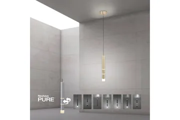 Pendellampe Pure Vega - 12x120x12 cm, Messing Matt - Belysning - Innendørsbelysning & Lamper - Vinduslampe