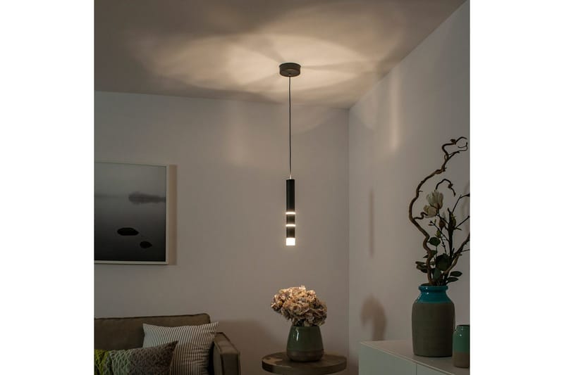 Pendellampe Pure Vega - 12x120x12 cm, Svart - Belysning - Innendørsbelysning & Lamper - Vinduslampe