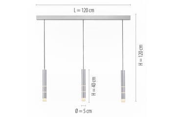 Pendellampe Pure Vega - 5x120x120 cm, Aluminium - Belysning - Innendørsbelysning & Lamper - Vinduslampe