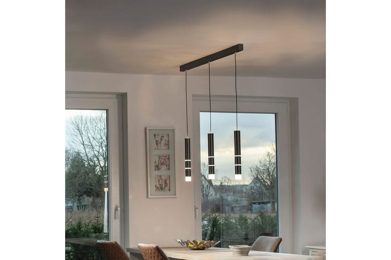 Pendellampe Pure Vega - 5x120x120 cm, Svart - Belysning - Innendørsbelysning & Lamper - Vinduslampe
