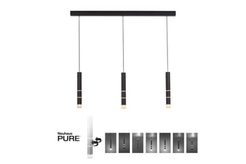 Pendellampe Pure Vega - 5x120x120 cm, Svart - Belysning - Innendørsbelysning & Lamper - Vinduslampe