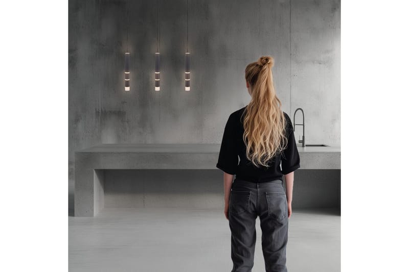 Pendellampe Pure Vega - 5x120x120 cm, Svart - Belysning - Innendørsbelysning & Lamper - Vinduslampe