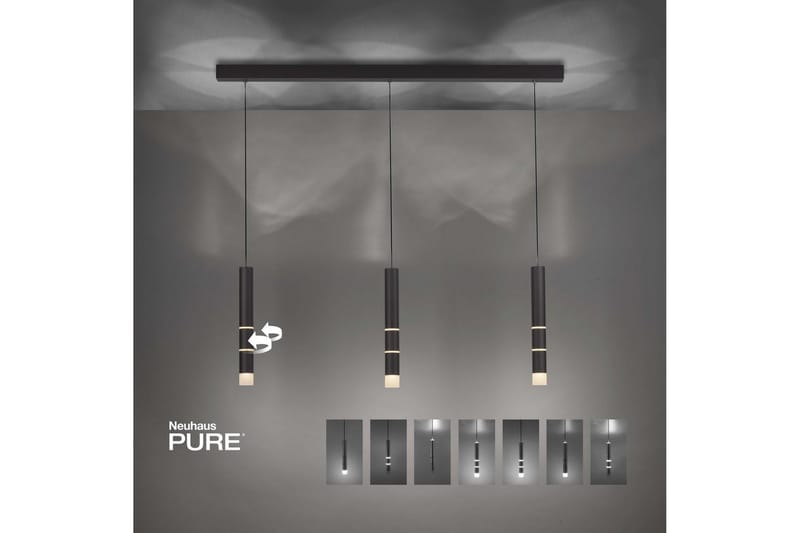 Pendellampe Pure Vega - 5x120x120 cm, Svart - Belysning - Innendørsbelysning & Lamper - Vinduslampe
