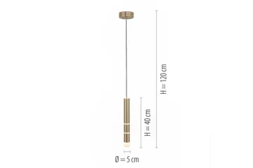 Pendellampe Pure Vega - 12x120x12 cm, Messing Matt - Belysning - Innendørsbelysning & Lamper - Vinduslampe