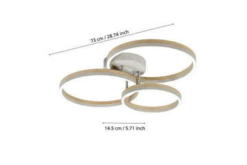 Takbelysning Eglo Cadinaro Grå/Tre Rund - Belysning - Innendørsbelysning & Lamper - Vinduslampe