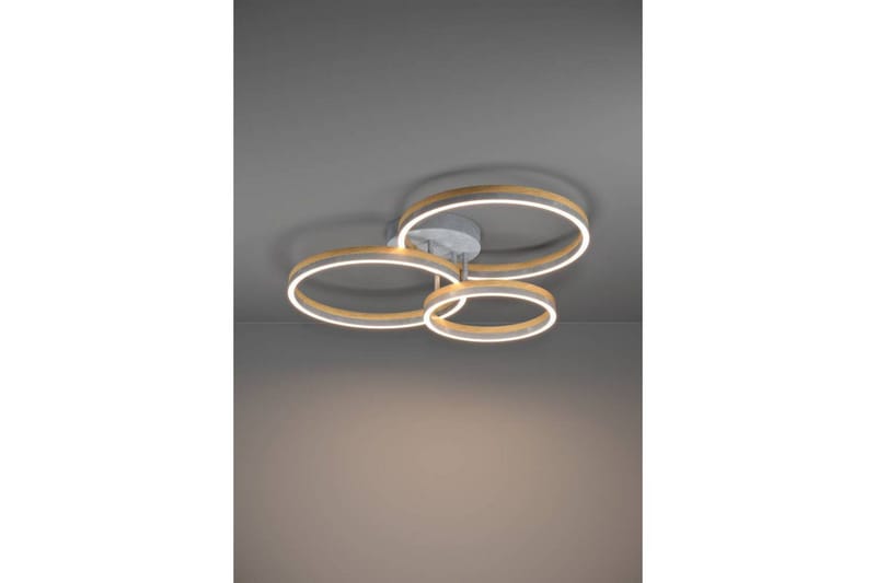 Takbelysning Eglo Cadinaro Grå/Tre Rund - Belysning - Innendørsbelysning & Lamper - Vinduslampe