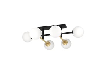 Takbelysning Eglo Paz Opalhvit/Svart Messing med 6 Lamper - Belysning - Innendørsbelysning & Lamper - Vinduslampe