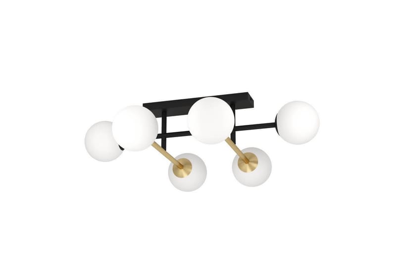 Takbelysning Eglo Paz Opalhvit/Svart Messing med 6 Lamper - Belysning - Innendørsbelysning & Lamper - Vinduslampe