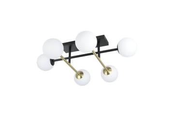 Takbelysning Eglo Paz Opalhvit/Svart Messing med 6 Lamper - Belysning - Innendørsbelysning & Lamper - Vinduslampe