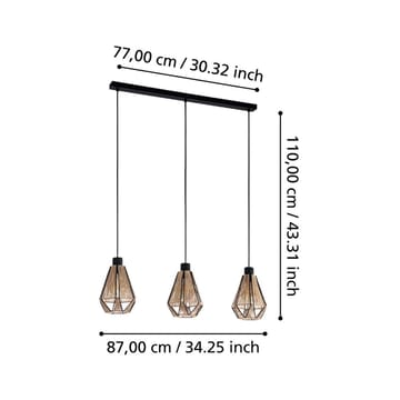 Taklampe Adwickle med 3 Lamper - 14,5 cm - Belysning - Innendørsbelysning & Lamper - Vinduslampe