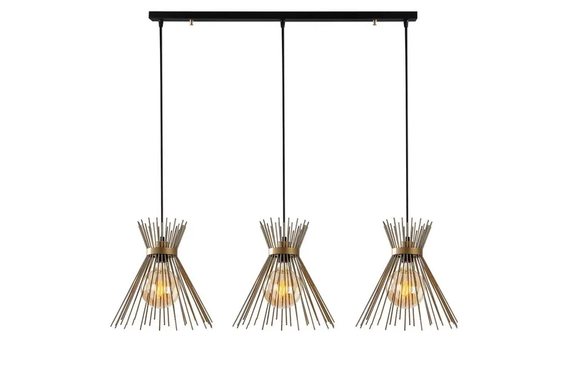 Taklampe Afroz Svart Tre Stikkontakt, Tre Stikkontakt