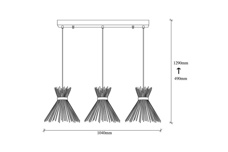 Taklampe Afroz Svart Tre Stikkontakt - Tre Stikkontakt - Belysning - Innendørsbelysning & Lamper - Vinduslampe