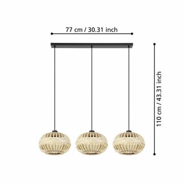 Taklampe Amsfield med 3 Lamper - 26 cm - Belysning - Innendørsbelysning & Lamper - Vinduslampe