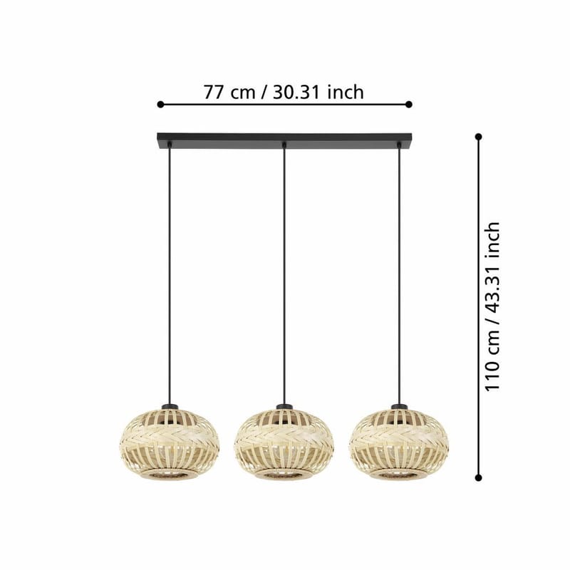 Taklampe Amsfield med 3 Lamper - 26 cm - Belysning - Innendørsbelysning & Lamper - Vinduslampe