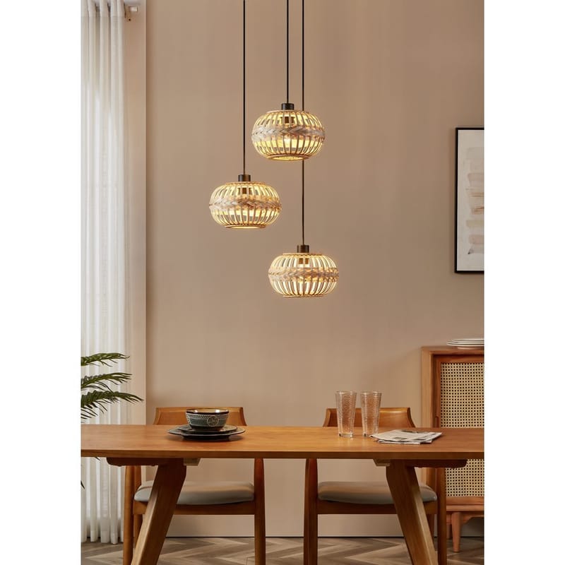 Taklampe Amsfield Rund med 3 Lamper - 48 cm - Belysning - Innendørsbelysning & Lamper - Vinduslampe