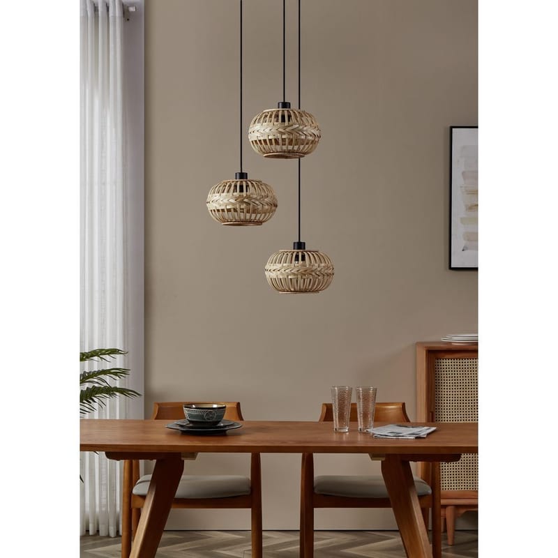 Taklampe Amsfield Rund med 3 Lamper - 48 cm - Belysning - Innendørsbelysning & Lamper - Vinduslampe