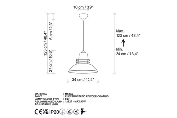 Taklampe Arsta gull - Gull - Belysning - Innendørsbelysning & Lamper - Vinduslampe