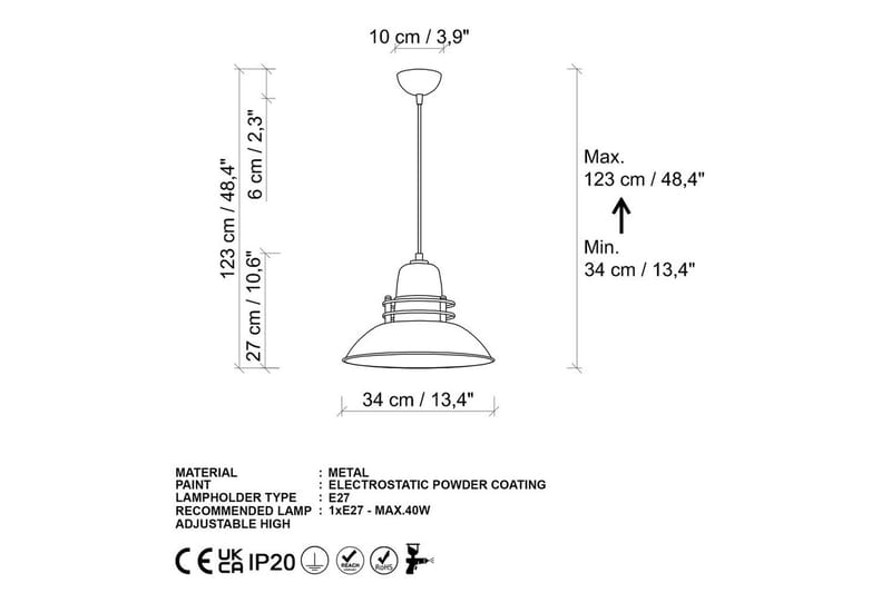 Taklampe Arsta gull - Gull - Belysning - Innendørsbelysning & Lamper - Vinduslampe