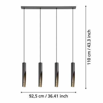 Taklampe Barbotto med 4 lamper - 6 cm - Belysning - Innendørsbelysning & Lamper - Vinduslampe