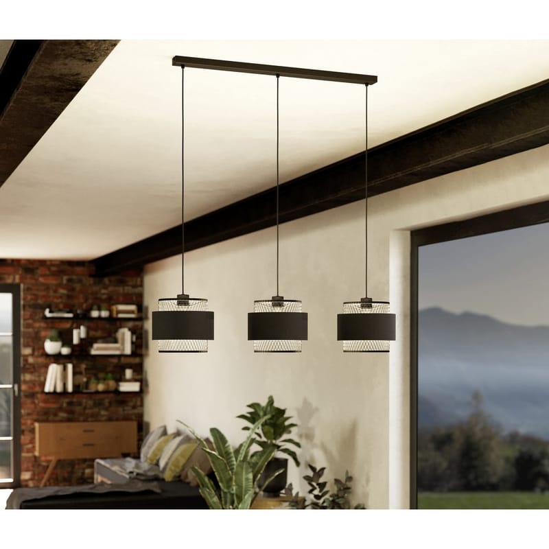 Taklampe Bazely med 3 lamper - 23 cm - Belysning - Innendørsbelysning & Lamper - Vinduslampe