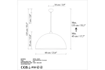 Taklampe Brena Enkelt Sokkel Antikvitet - Brun - Belysning - Innendørsbelysning & Lamper - Vinduslampe