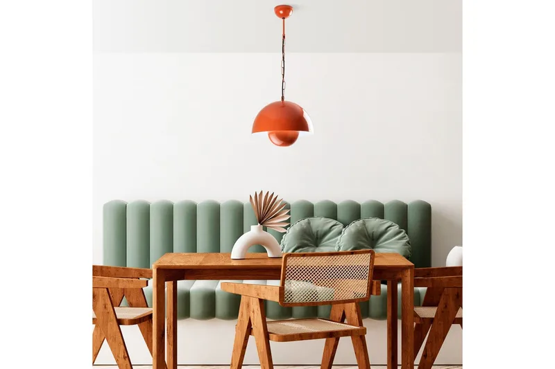 Taklampe Brena Enkelt Sokkel Oransje - Oransje - Belysning - Innendørsbelysning & Lamper - Vinduslampe