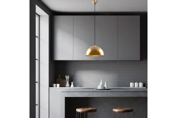 Taklampe Brena Gull Enkelt Sokkel - 30 x 30 x 111 cm - Belysning - Innendørsbelysning & Lamper - Vinduslampe