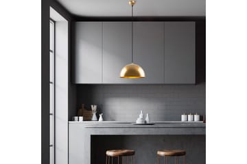 Taklampe Brena Gull Enkelt Sokkel - 30 x 30 x 111 cm - Belysning - Innendørsbelysning & Lamper - Vinduslampe