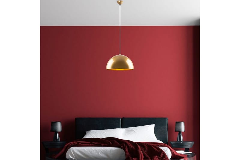 Taklampe Brena Gull Enkelt Sokkel - 40 x 40 x 116 cm - Belysning - Innendørsbelysning & Lamper - Vinduslampe