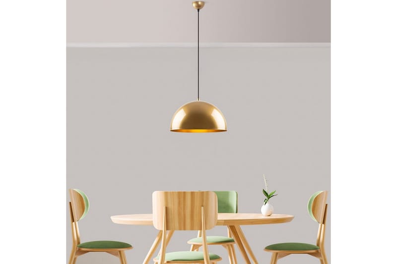 Taklampe Brena Gull Enkelt Sokkel - 40 x 40 x 116 cm - Belysning - Innendørsbelysning & Lamper - Vinduslampe