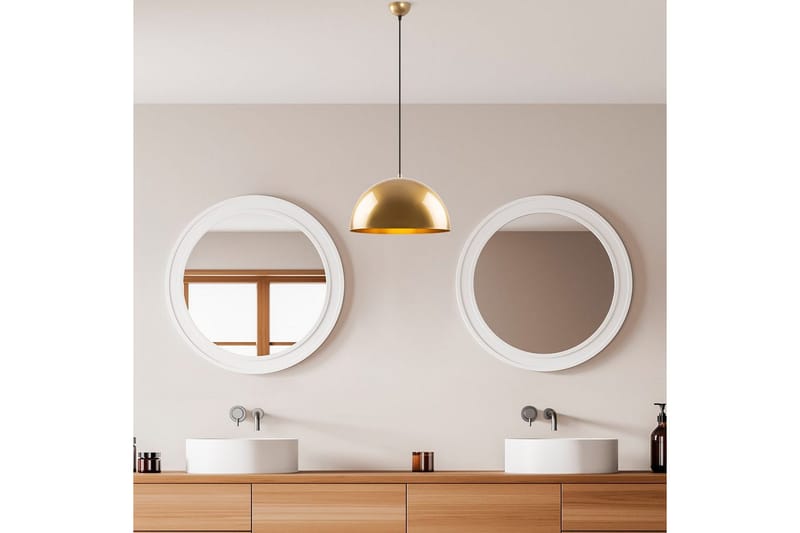 Taklampe Brena Gull Enkelt Sokkel - 40 x 40 x 116 cm - Belysning - Innendørsbelysning & Lamper - Vinduslampe