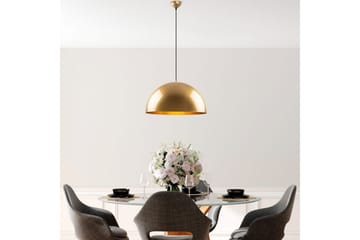 Taklampe Brena Gull Enkelt Sokkel - 50 x 50 x 121 cm - Belysning - Innendørsbelysning & Lamper - Vinduslampe