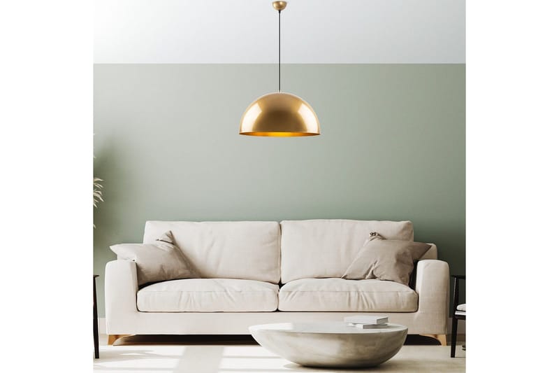 Taklampe Brena Gull Enkelt Sokkel - 50 x 50 x 121 cm - Belysning - Innendørsbelysning & Lamper - Vinduslampe