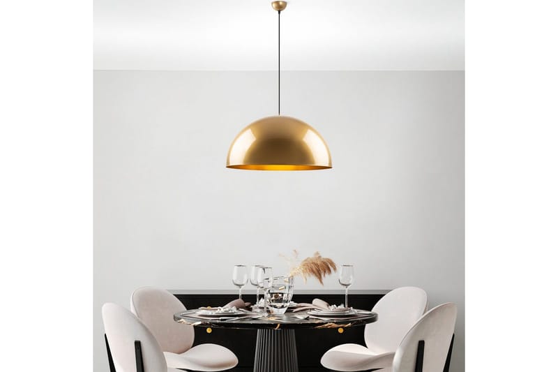 Taklampe Brena Gull Enkelt Sokkel - 60 x 60 x 126 cm - Belysning - Innendørsbelysning & Lamper - Vinduslampe