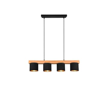 Taklampe Cameron - Svart/tre - Belysning - Innendørsbelysning & Lamper - Vinduslampe