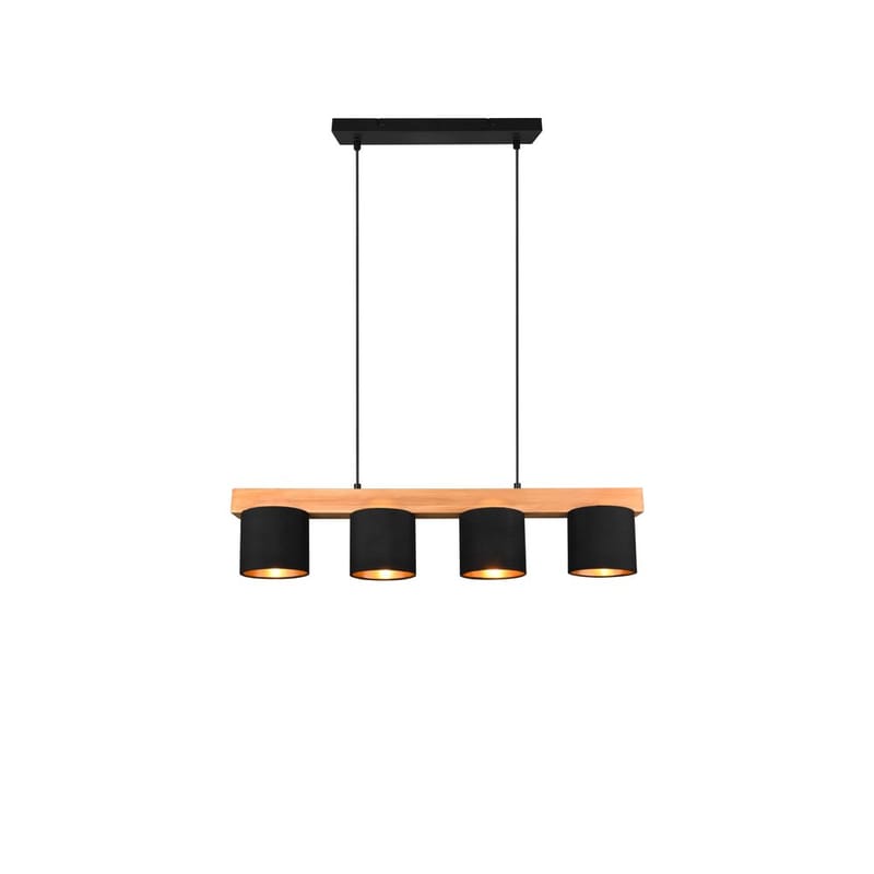 Taklampe Cameron - Svart/tre - Belysning - Innendørsbelysning & Lamper - Vinduslampe