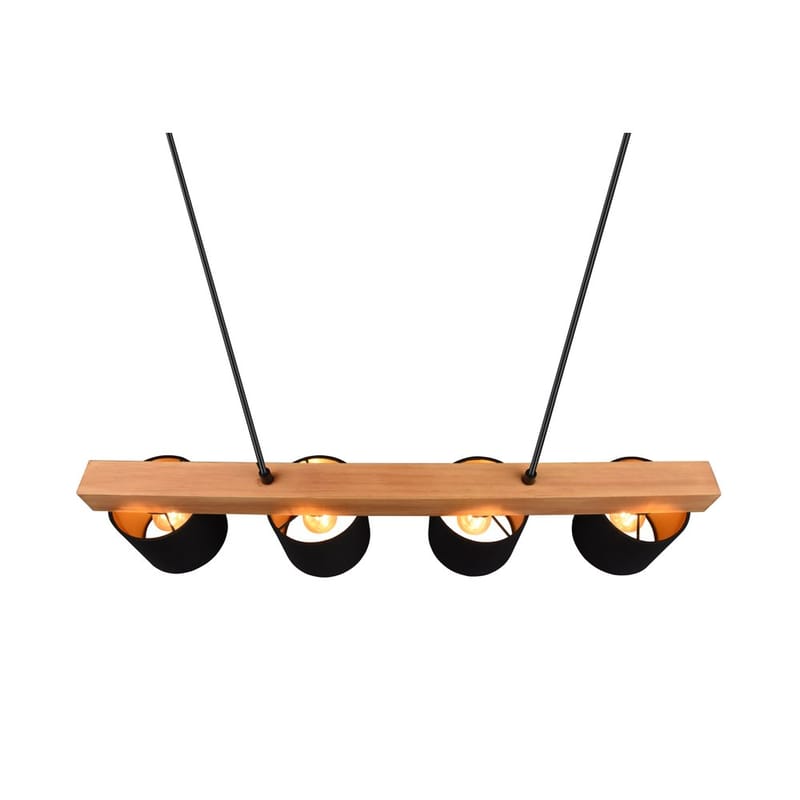 Taklampe Cameron - Svart/tre - Belysning - Innendørsbelysning & Lamper - Vinduslampe