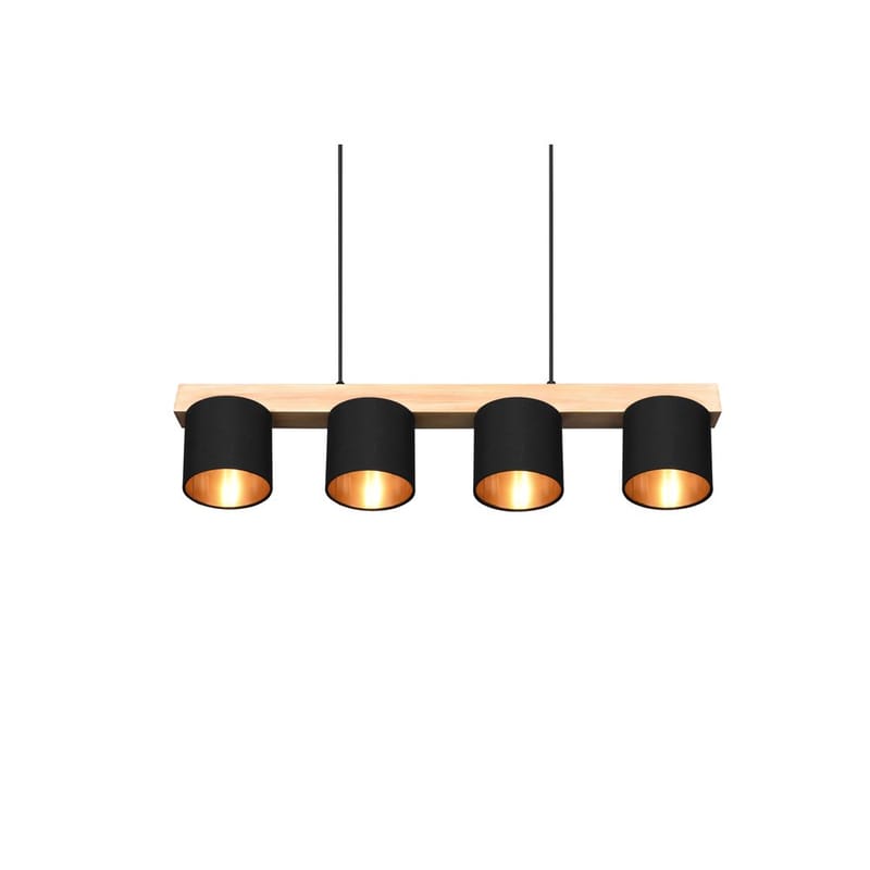 Taklampe Cameron - Svart/tre - Belysning - Innendørsbelysning & Lamper - Vinduslampe