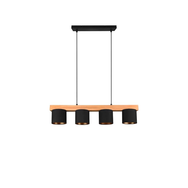 Taklampe Cameron - Svart/tre - Belysning - Innendørsbelysning & Lamper - Vinduslampe