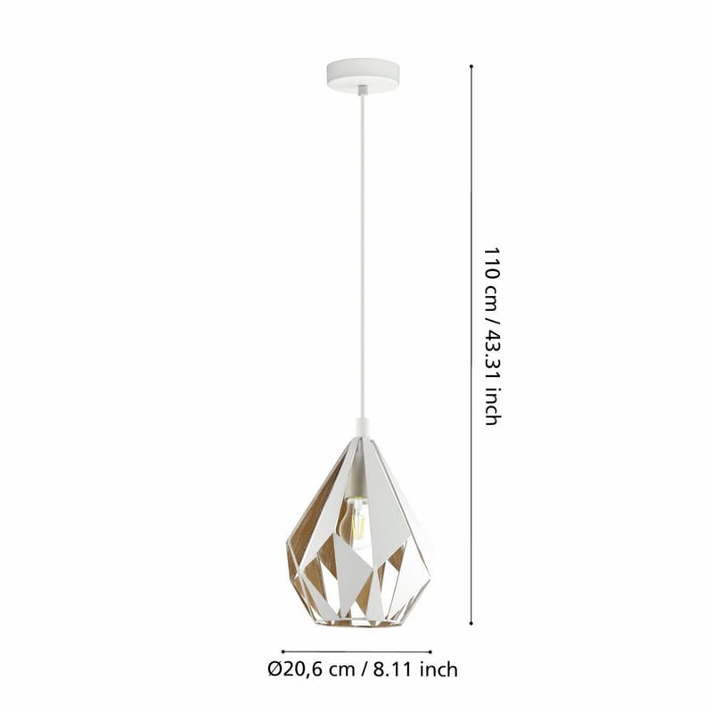 Taklampe Carlton - 20/5 cm - Belysning - Innendørsbelysning & Lamper - Vinduslampe