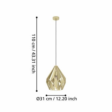 Taklampe Carlton - Gull - Belysning - Innendørsbelysning & Lamper - Vinduslampe