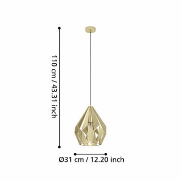 Taklampe Carlton - Gull - Belysning - Innendørsbelysning & Lamper - Vinduslampe