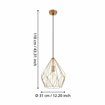 Taklampe Carlton - Kobber - Belysning - Innendørsbelysning & Lamper - Vinduslampe