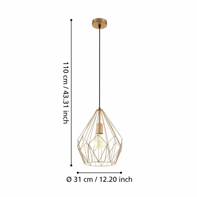 Taklampe Carlton - Kobber - Belysning - Innendørsbelysning & Lamper - Vinduslampe
