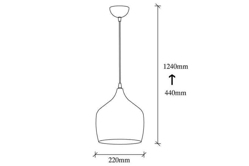 Taklampe Chichela enkel svart - Svart - Belysning - Innendørsbelysning & Lamper - Vinduslampe