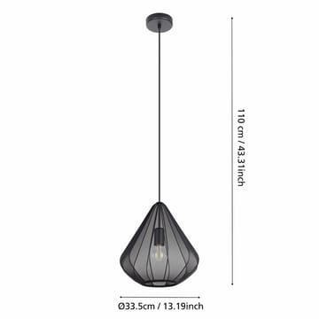 Taklampe Dolwen - Sort, 335 mm - Belysning - Innendørsbelysning & Lamper - Vinduslampe