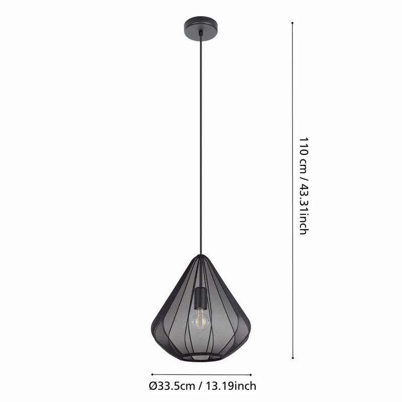 Taklampe Dolwen - Sort, 335 mm - Belysning - Innendørsbelysning & Lamper - Vinduslampe
