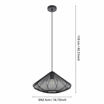 Taklampe Dolwen - Sort, 425 mm - Belysning - Innendørsbelysning & Lamper - Vinduslampe